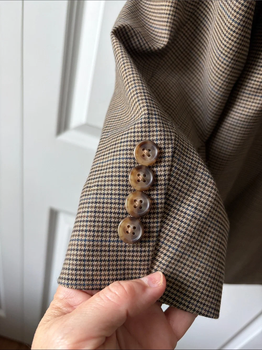 Ralph Lauren Tan Houndstooth Sport Coat Size 42L